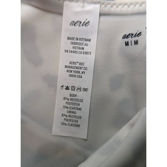 AERIE SWIMWEAR Women's Black White Leopard Print Bikini Bottom Medium NWT 1131 - Picture 5 of 10